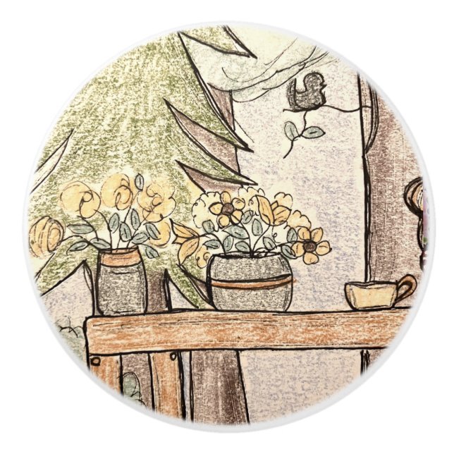 Flowery knobs to decorate dressers, table consoles (Front)