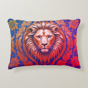 Flowery Lion 30 x 40 Grade A Cotton Decorative Cushion
