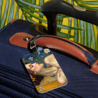 Flowery Luggage Tag