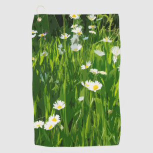 Flowery meadow golf towel