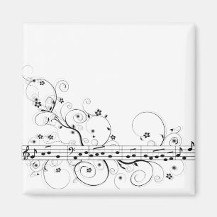 Flowery Music Magnet