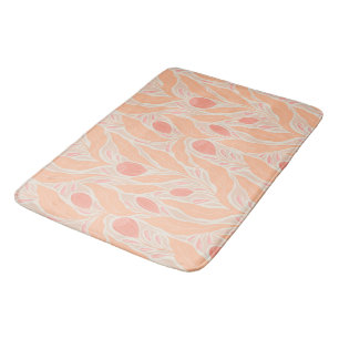 Flowery pattern bath mat