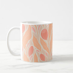 Flowery pattern coffee mug