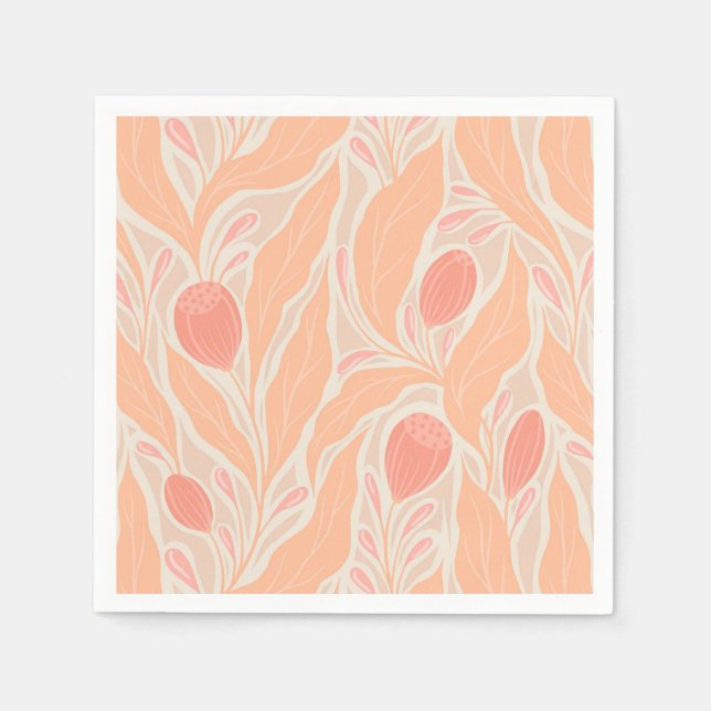 Flowery pattern napkin (Front)