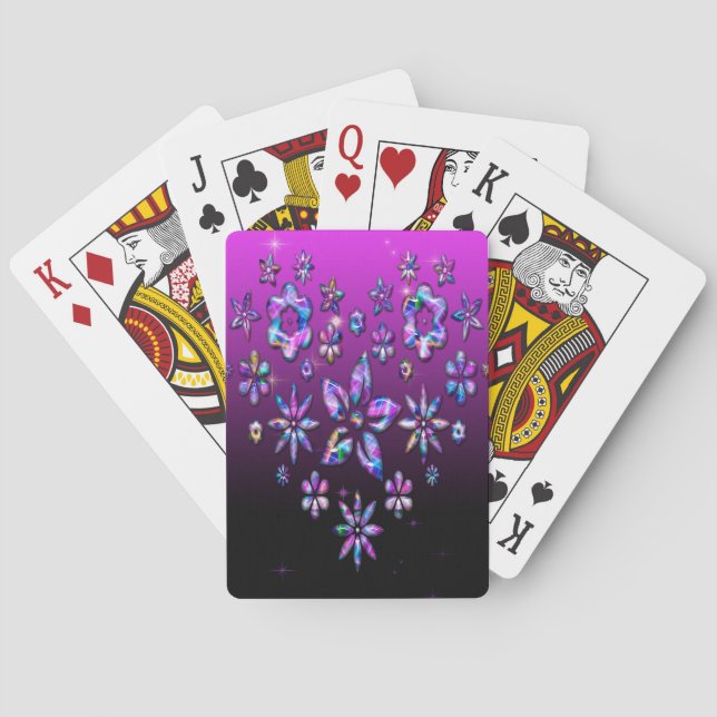 Flowery Playing Card Deck (Back)