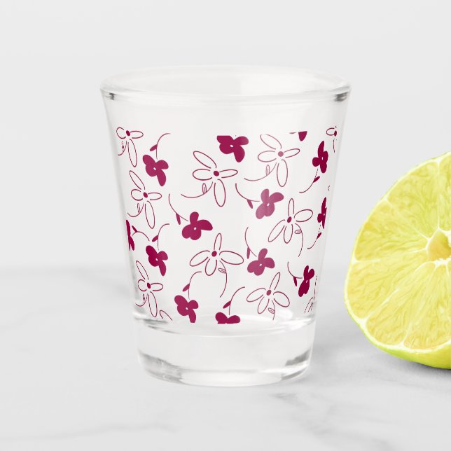 flowery Shot glass (Front)