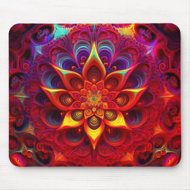 Flowery Sierpinski Gasket Fractal  Mouse Pad (Front)