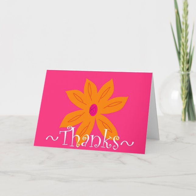 Flowery Thank You Card (Front)