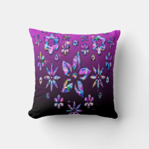 Flowery Throw Pillow