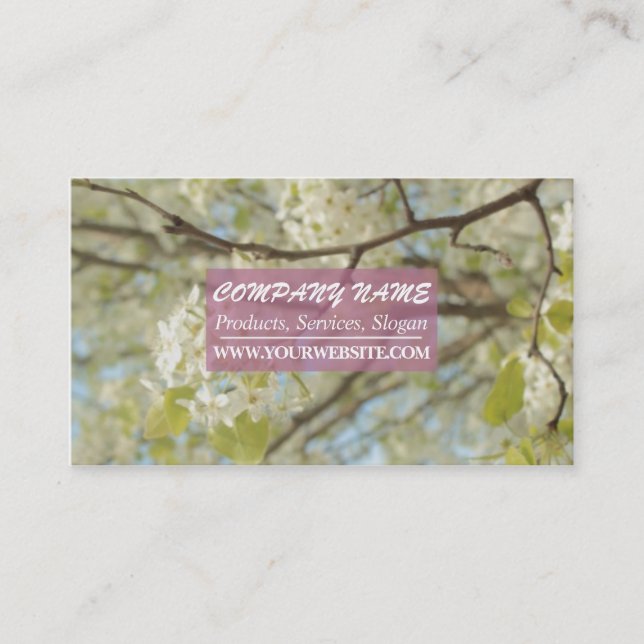 Flowery Touch Business Card (Front)