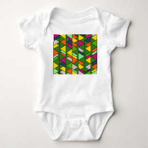 Flowery Triangles Baby Bodysuit