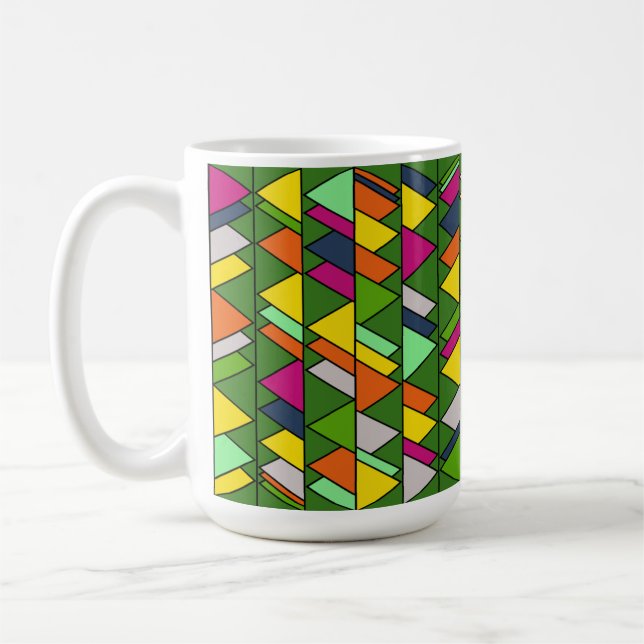 Flowery Triangles  Coffee Mug (Left)