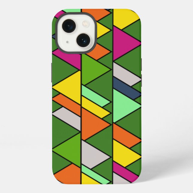 Flowery Triangles  iPhone Case (Back)