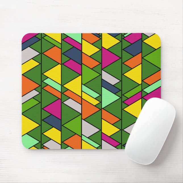 Flowery Triangles  Mouse Pad (With Mouse)