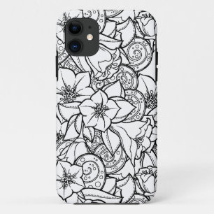 Flowery Zendoodle iPhone 11 Case