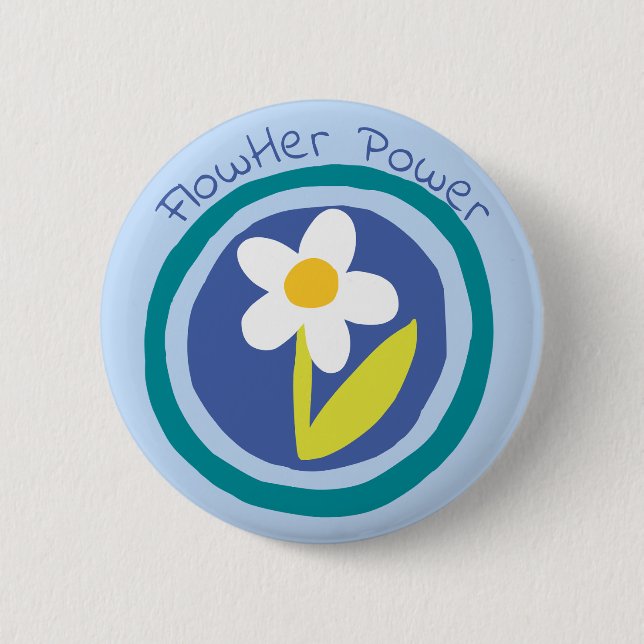 FlowHer Power Logo 6 Cm Round Badge (Front)