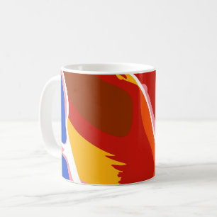 Flowing Abstract Forms with Bold Colors Coffee Mug