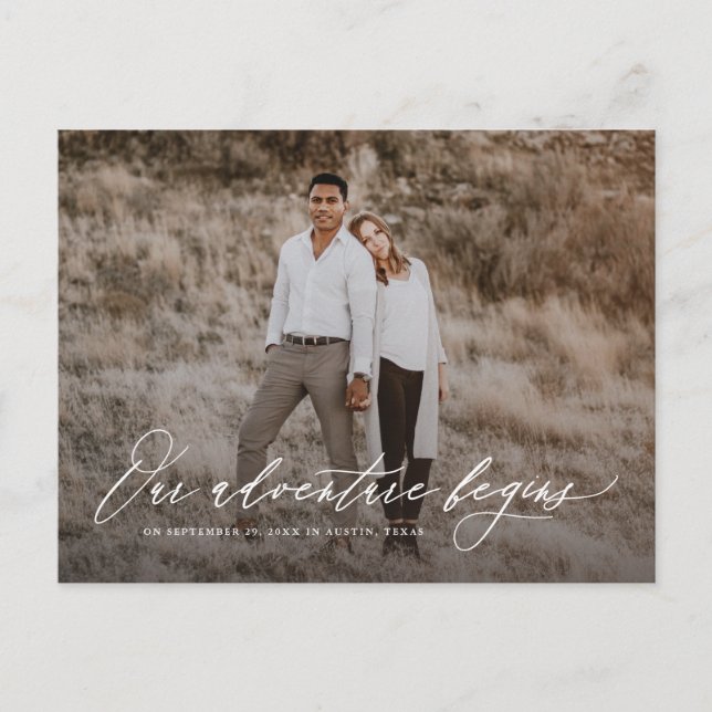 Flowing Adventure Save the Date Postcard (Front)