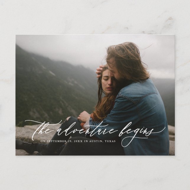 Flowing Adventure Save the Date Postcard (Front)