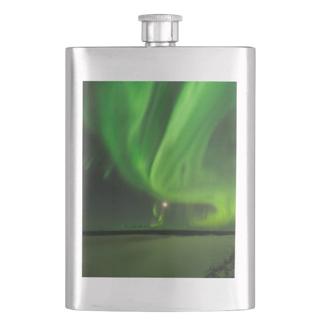 Flowing Aurora Hip Flask (Front)