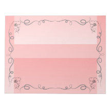 Flowing Beauty Coral Large Notepad
