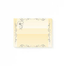 Flowing Beauty Goldenrod Sticky Notes