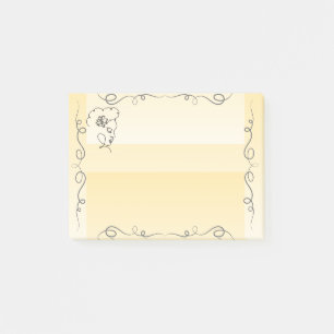 Flowing Beauty Goldenrod Sticky Notes
