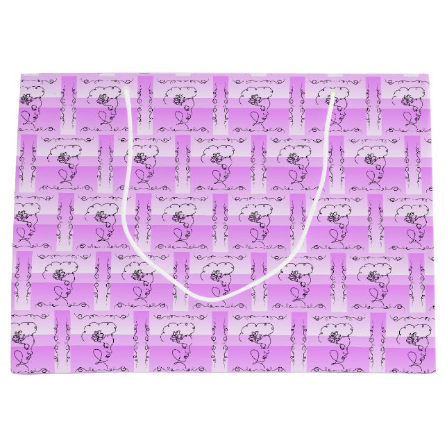Flowing Beauty Lavender Horizontal Gift Bag  (Front)