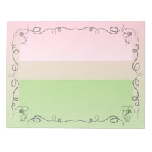 Flowing Beauty Peony Large Notepad