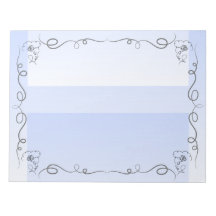 Flowing Beauty Periwinkle Large Notepad