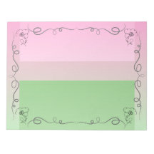 Flowing Beauty Roselle Large Notepad