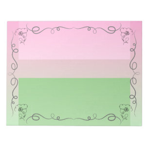 Flowing Beauty Roselle Large Notepad