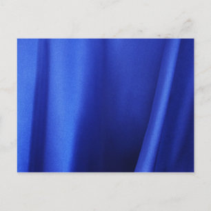 Flowing Blue Silk Fabric Abstract Postcard