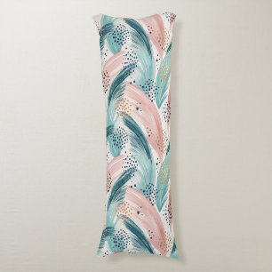 Flowing Brushstroke & Gold Dot Abstract Pattern Body Cushion