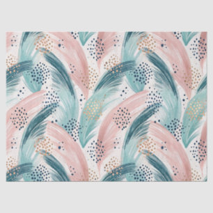 Flowing Brushstroke & Gold Dot Abstract Pattern Tissue Paper