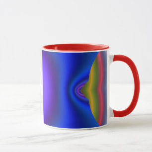 Flowing Deep Bluish Fractal Mug
