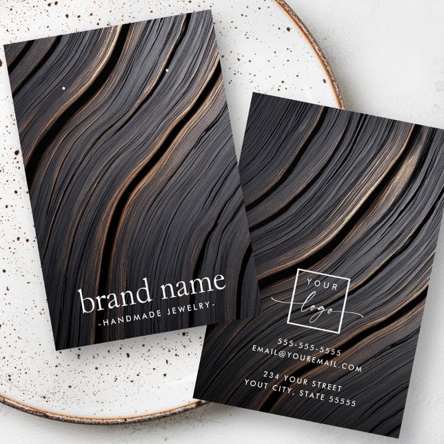 Flowing elegant wood grain earring display card (Flowing elegant wood grain earring display card)