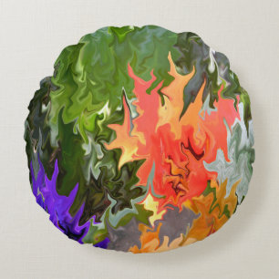 Flowing Fleurs.... Round Cushion