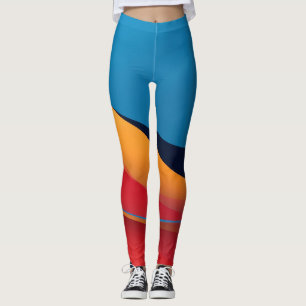 Flowing forms in bright colours leggings