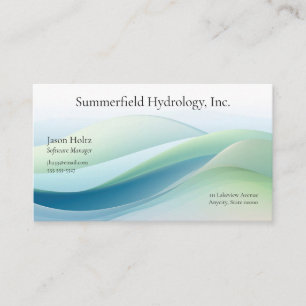 Flowing forms in shades of green business card
