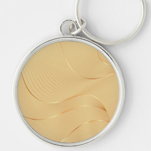 Flowing Gold Lines Luxury Abstract Background Art Key Ring