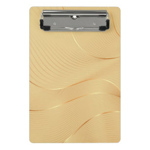 Flowing Gold Lines Luxury Abstract Background Art Mini Clipboard