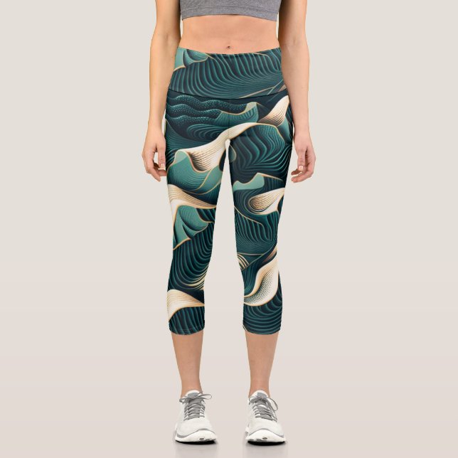 Flowing Harmony Capri Leggings (Front)