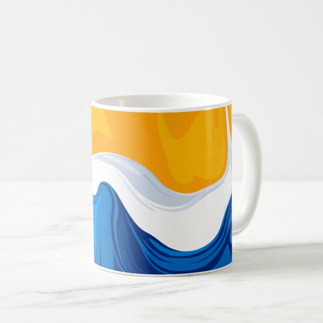 Flowing Harmony of Warmth and Depth Coffee Mug (Front Right)