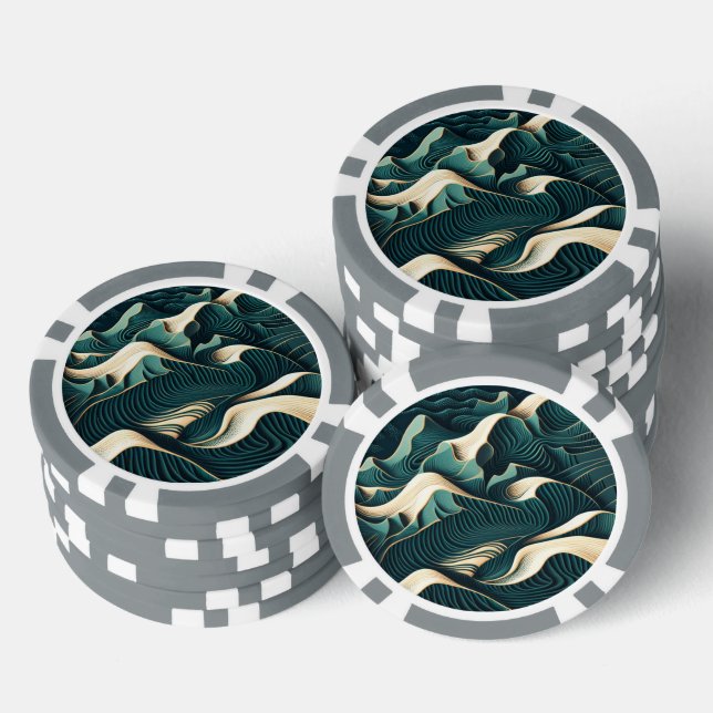 Flowing Harmony Poker Chips (Stack)