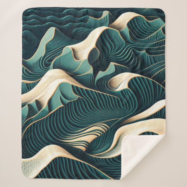 Flowing Harmony Sherpa Blanket (Front)
