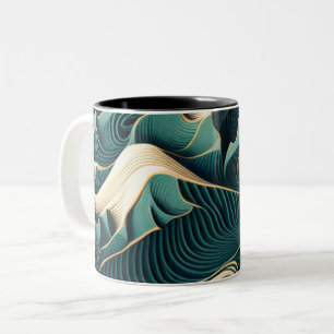 Flowing Harmony Two-Tone Coffee Mug