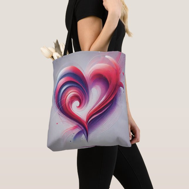 Flowing Heart Elegance Tote Bag (Close Up)