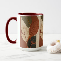 Flowing Hues | Abstract Leaf Painting