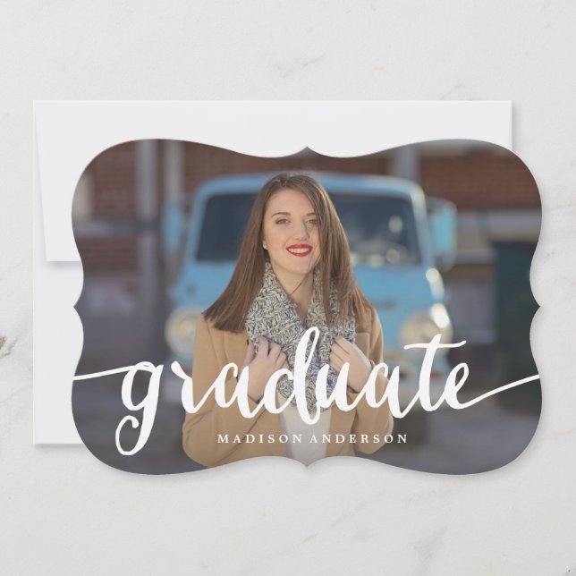 Flowing in Red | Graduation Invitation (Front)
